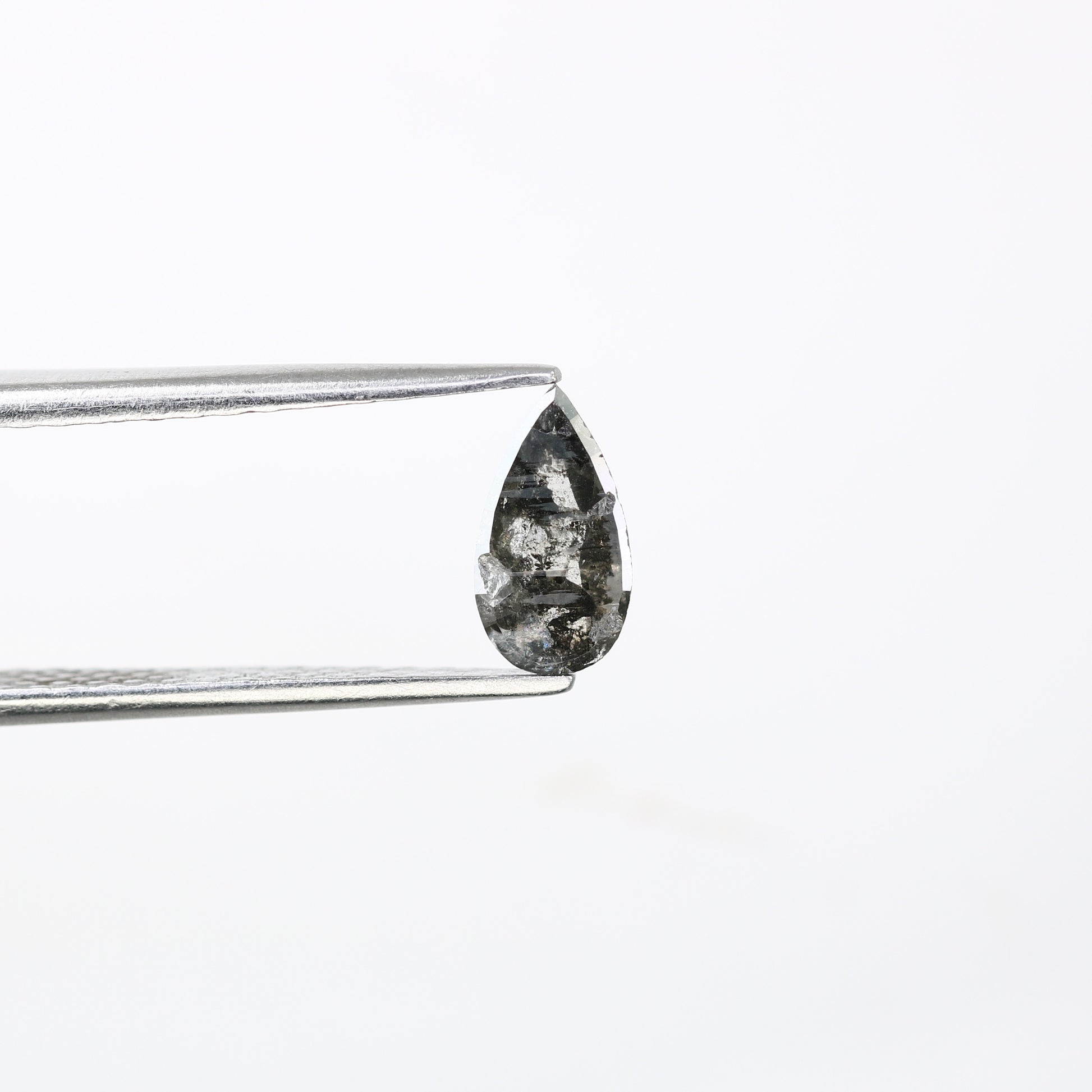 0.57 Carat Pear-Shaped Salt and Pepper Diamond – Unique Loose Gem for Artisan Engagement Rings - JayKrishna Diamond