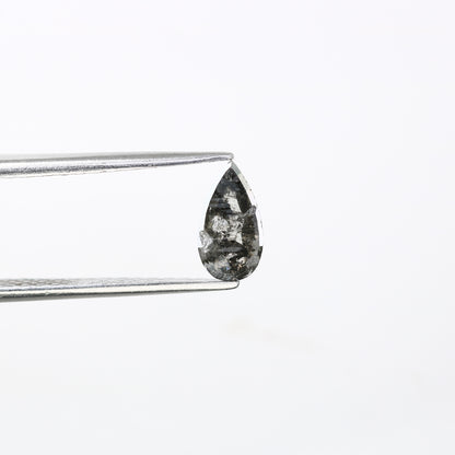 0.57 Carat Pear-Shaped Salt and Pepper Diamond – Unique Loose Gem for Artisan Engagement Rings - JayKrishna Diamond