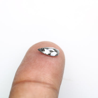0.57 Carat Pear-Shaped Salt and Pepper Diamond – Unique Loose Gem for Artisan Engagement Rings - JayKrishna Diamond