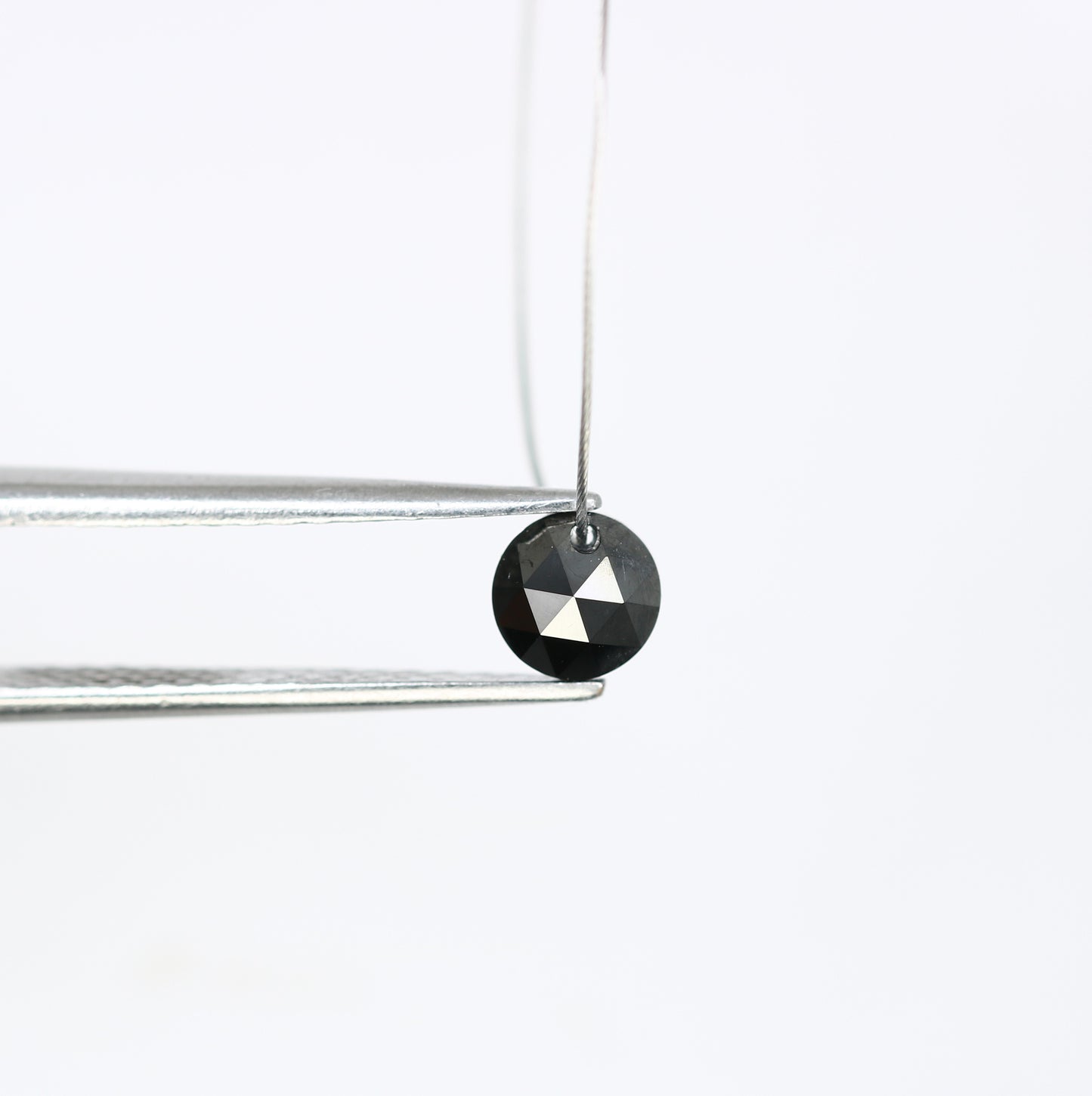 0.83 CT 5.00 MM Black Round Rose Cut Drilled Beads Loose Diamond For Diamond Jewellry - JayKrishna Diamond