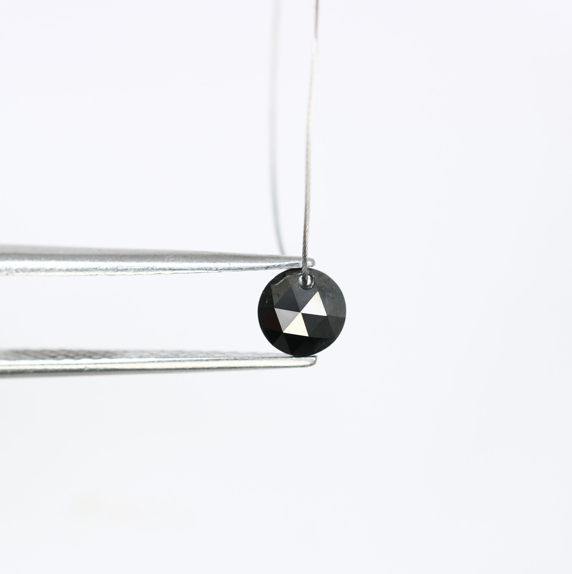 0.83 CT 5.00 MM Black Round Rose Cut Drilled Beads Loose Diamond For Diamond Jewellry - JayKrishna Diamond