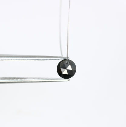 0.83 CT 5.00 MM Black Round Rose Cut Drilled Beads Loose Diamond For Diamond Jewellry - JayKrishna Diamond