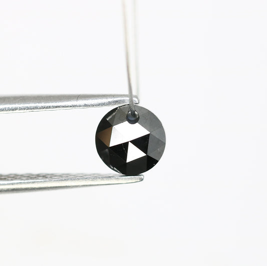 0.84 CT Natural Round Rose Cut Drilled Beads Black Diamond For Diamond Jewellry - JayKrishna Diamond