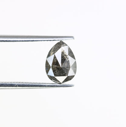 1.51 CT 7.70 MM Pear Shaped Salt And Pepper Loose Diamond For Wedding Ring - JayKrishna Diamond