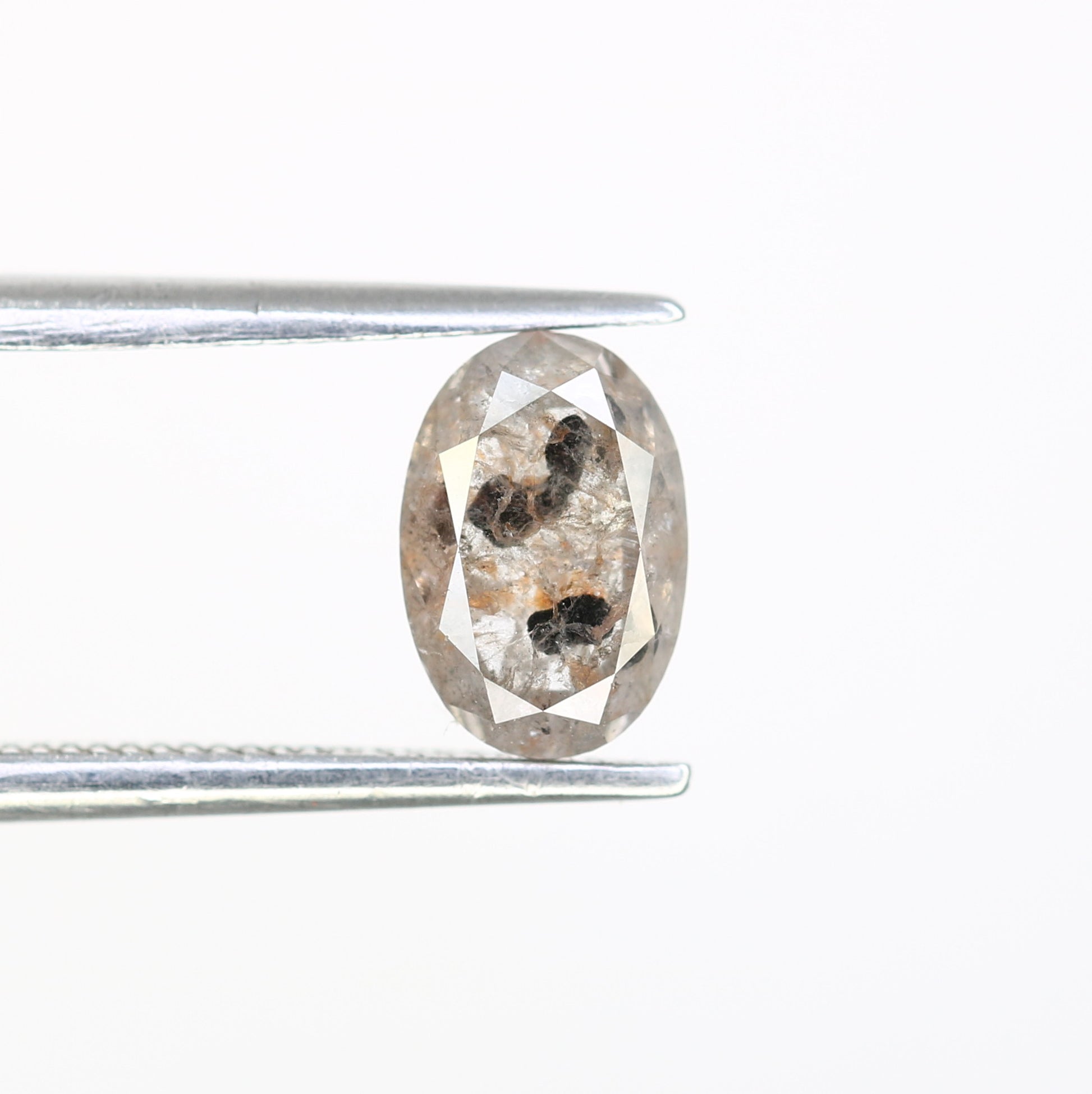 1.30 CT 7.30 MM Oval Shape Salt And Pepper Diamond For Designer Jewelry - JayKrishna Diamond