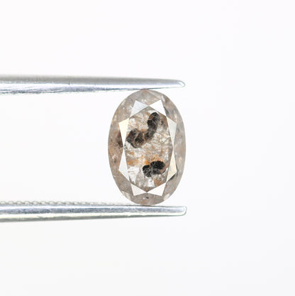 1.30 CT 7.30 MM Oval Shape Salt And Pepper Diamond For Designer Jewelry - JayKrishna Diamond