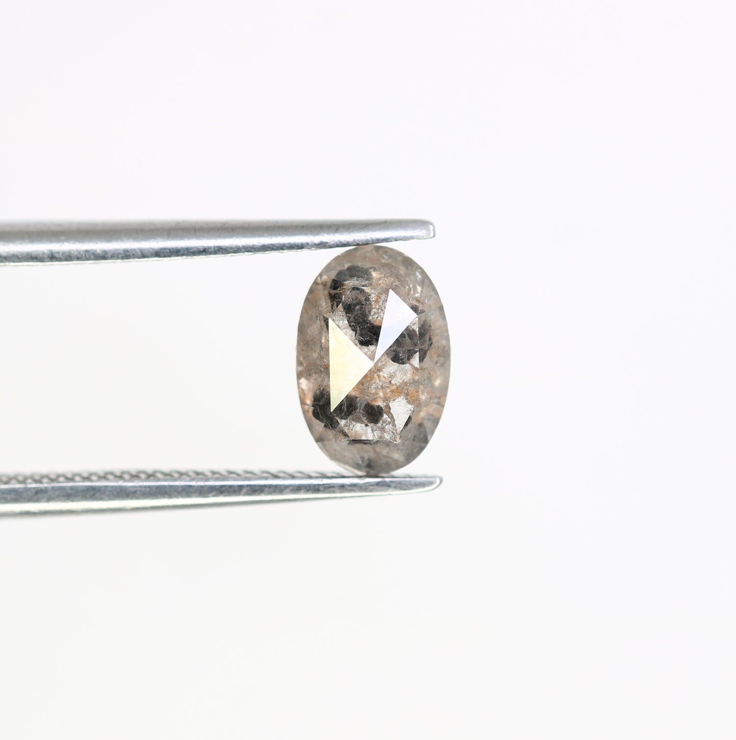 1.30 CT 7.30 MM Oval Shape Salt And Pepper Diamond For Designer Jewelry - JayKrishna Diamond