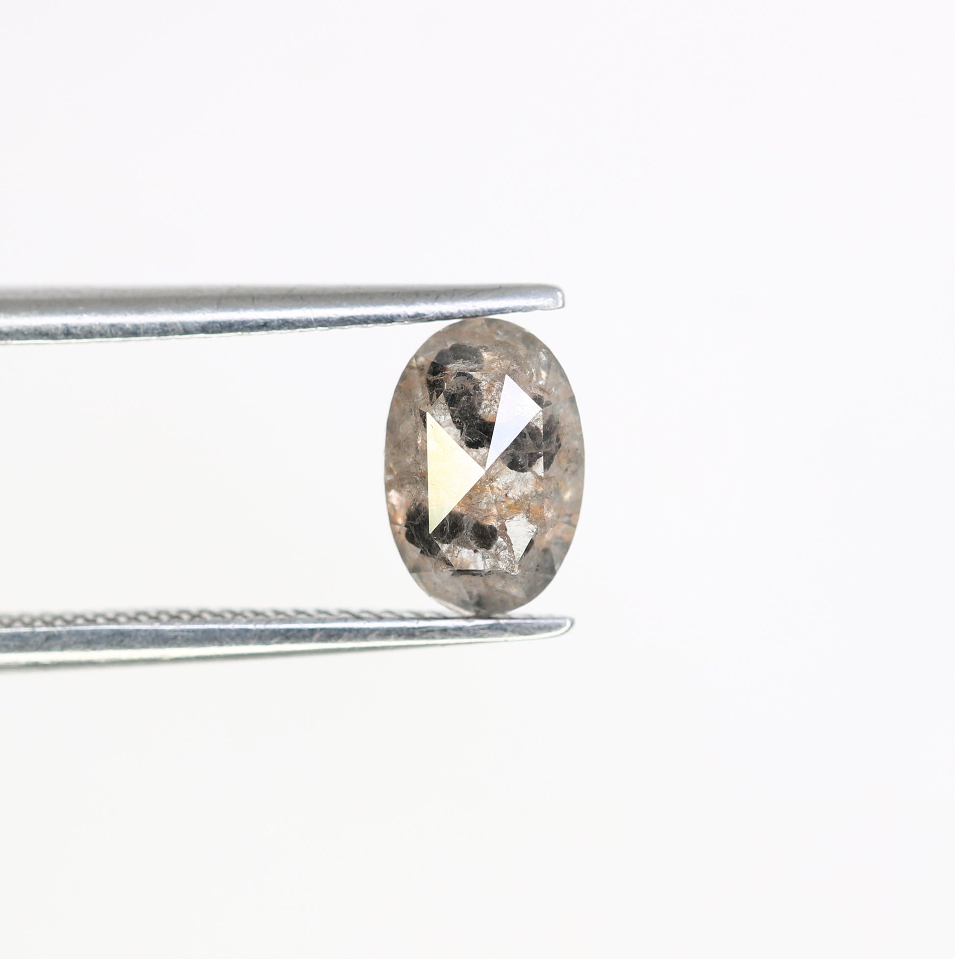 1.30 CT 7.30 MM Oval Shape Salt And Pepper Diamond For Designer Jewelry - JayKrishna Diamond