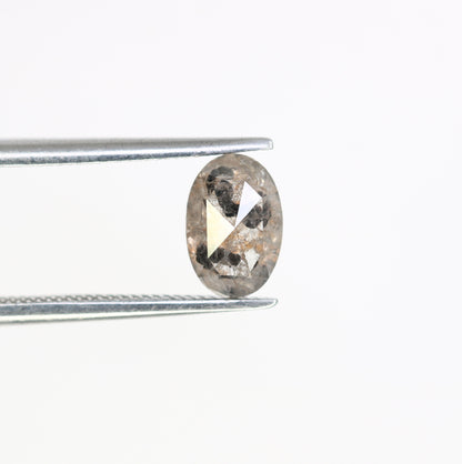 1.30 CT 7.30 MM Oval Shape Salt And Pepper Diamond For Designer Jewelry - JayKrishna Diamond