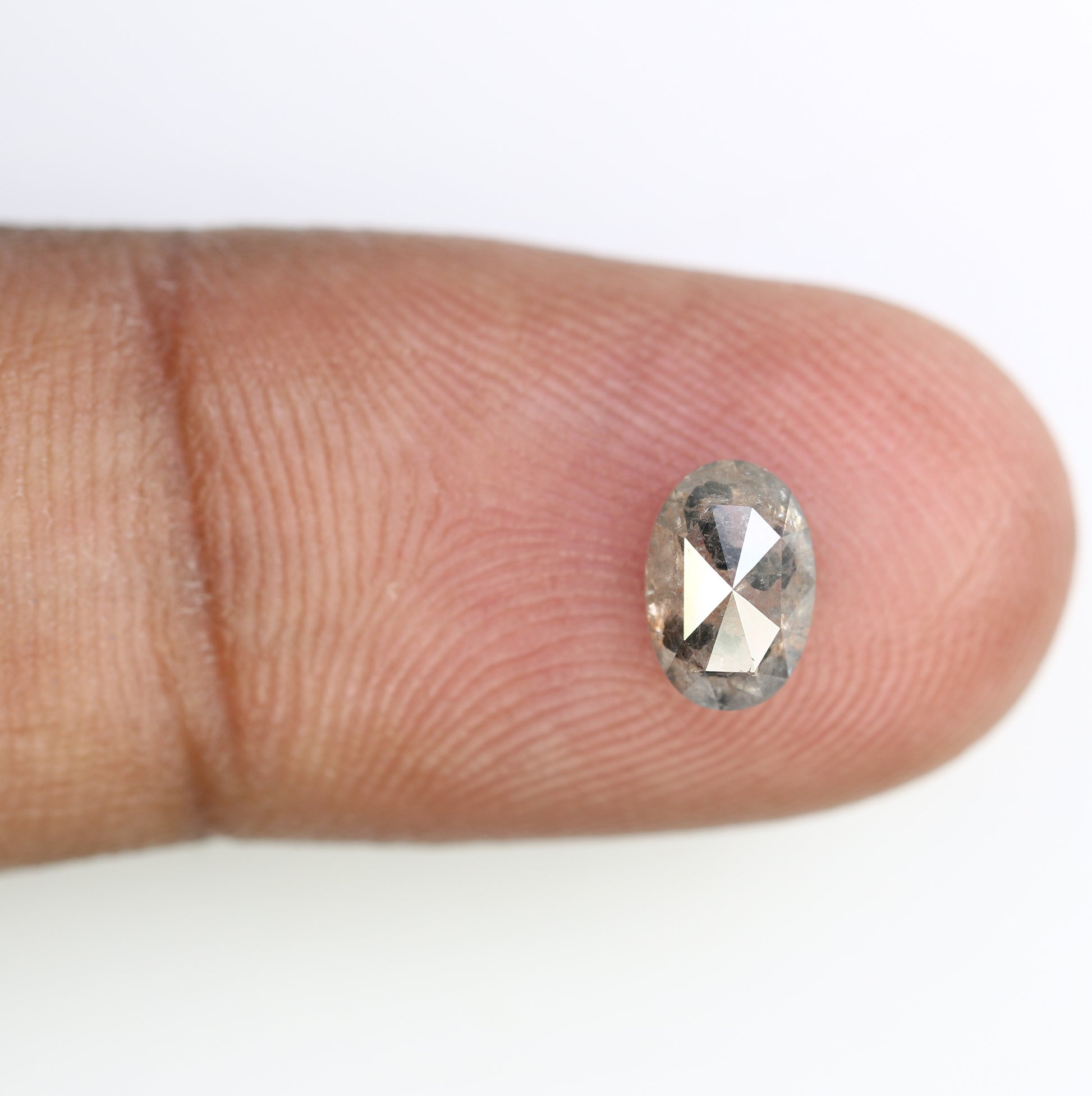 1.30 CT 7.30 MM Oval Shape Salt And Pepper Diamond For Designer Jewelry - JayKrishna Diamond