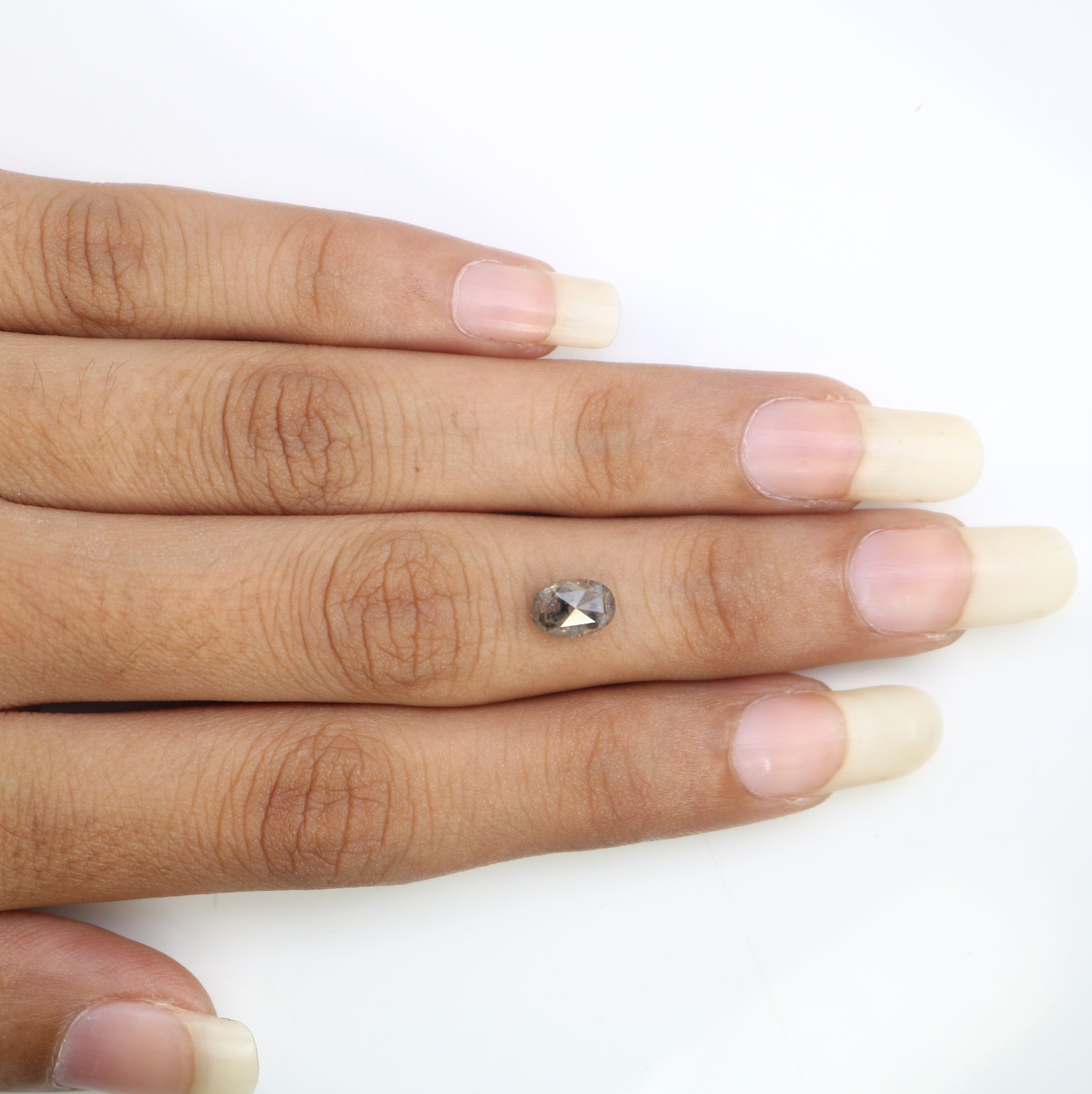 1.30 CT 7.30 MM Oval Shape Salt And Pepper Diamond For Designer Jewelry - JayKrishna Diamond