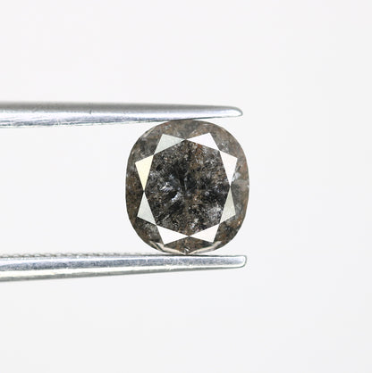 1.47 CT Salt And Pepper Cushion Shape Natural Loose Diamond For Engagement Ring - JayKrishna Diamond