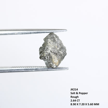 2.64 CT Salt And Pepper Irregular Cut Rough Raw Diamond For Engagement Ring - JayKrishna Diamond