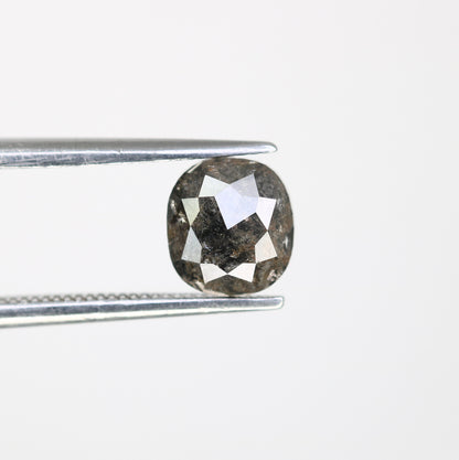 1.47 CT Salt And Pepper Cushion Shape Natural Loose Diamond For Engagement Ring - JayKrishna Diamond