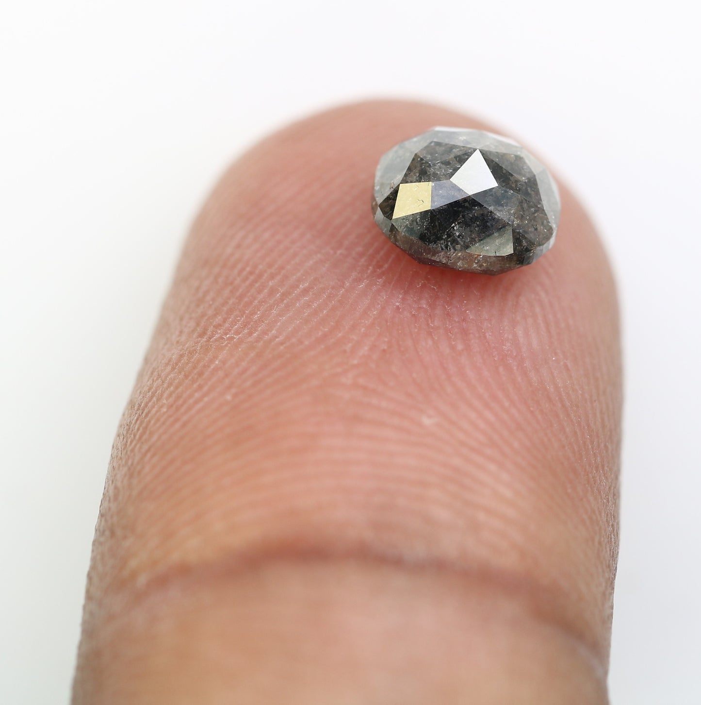 1.47 CT Salt And Pepper Cushion Shape Natural Loose Diamond For Engagement Ring - JayKrishna Diamond