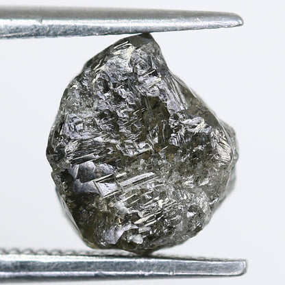 2.54 CT Salt And Pepper Irregular Cut Rough Diamond For Engagement Ring - JayKrishna Diamond