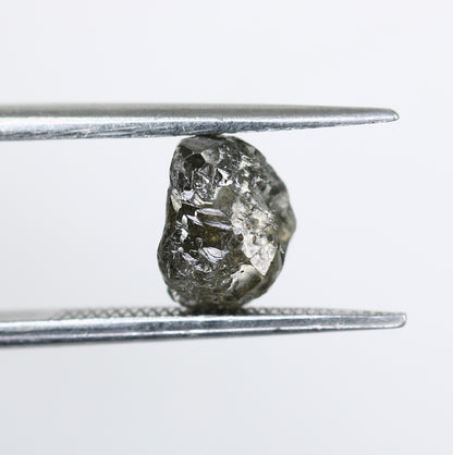 2.54 CT Salt And Pepper Irregular Cut Rough Diamond For Engagement Ring - JayKrishna Diamond