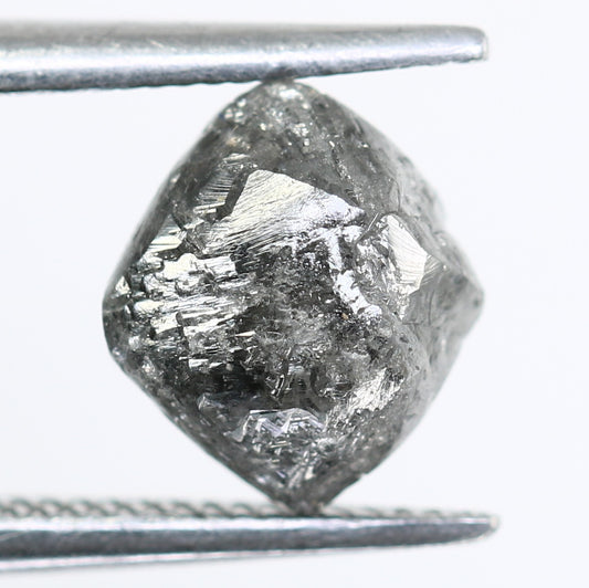 1.92 CT Salt And Pepper Rough Irregular Cut Diamond For Engagement Ring - JayKrishna Diamond