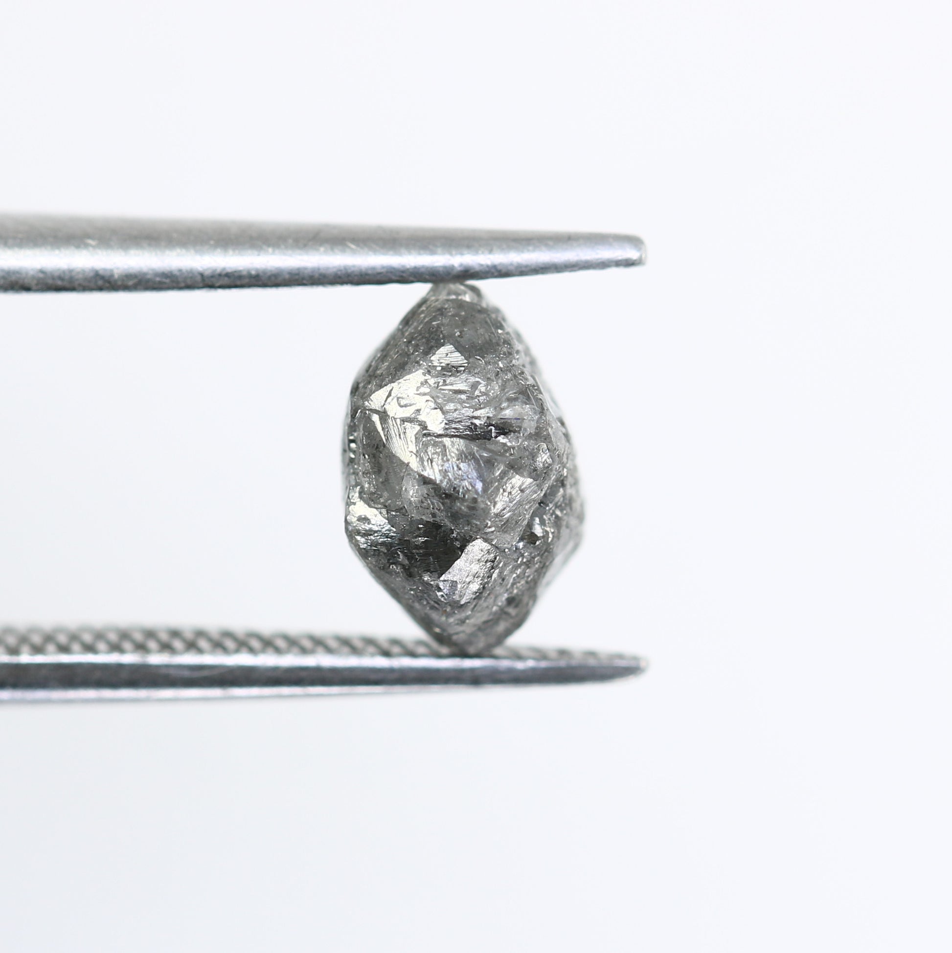 1.92 CT Salt And Pepper Rough Irregular Cut Diamond For Engagement Ring - JayKrishna Diamond