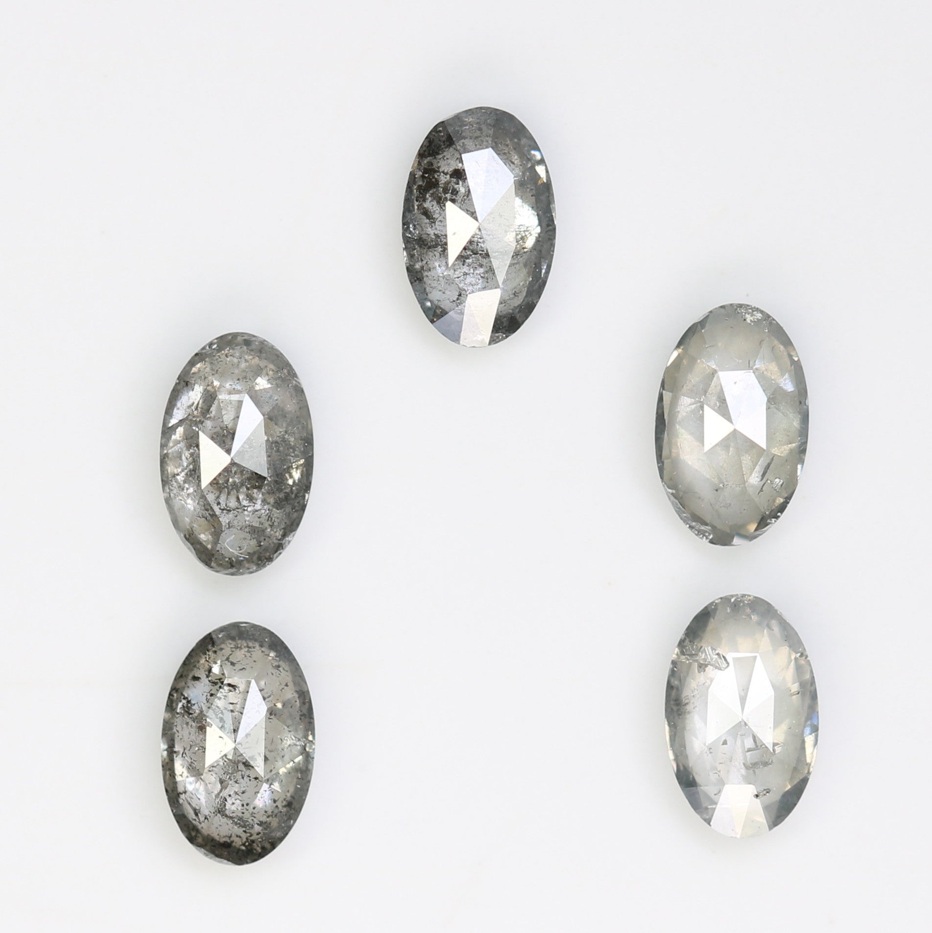 0.70 CT Salt And Pepper Natural Oval Cut Loose Diamond For Engagement Ring - JayKrishna Diamond