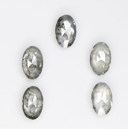 0.70 CT Salt And Pepper Natural Oval Cut Loose Diamond For Engagement Ring - JayKrishna Diamond