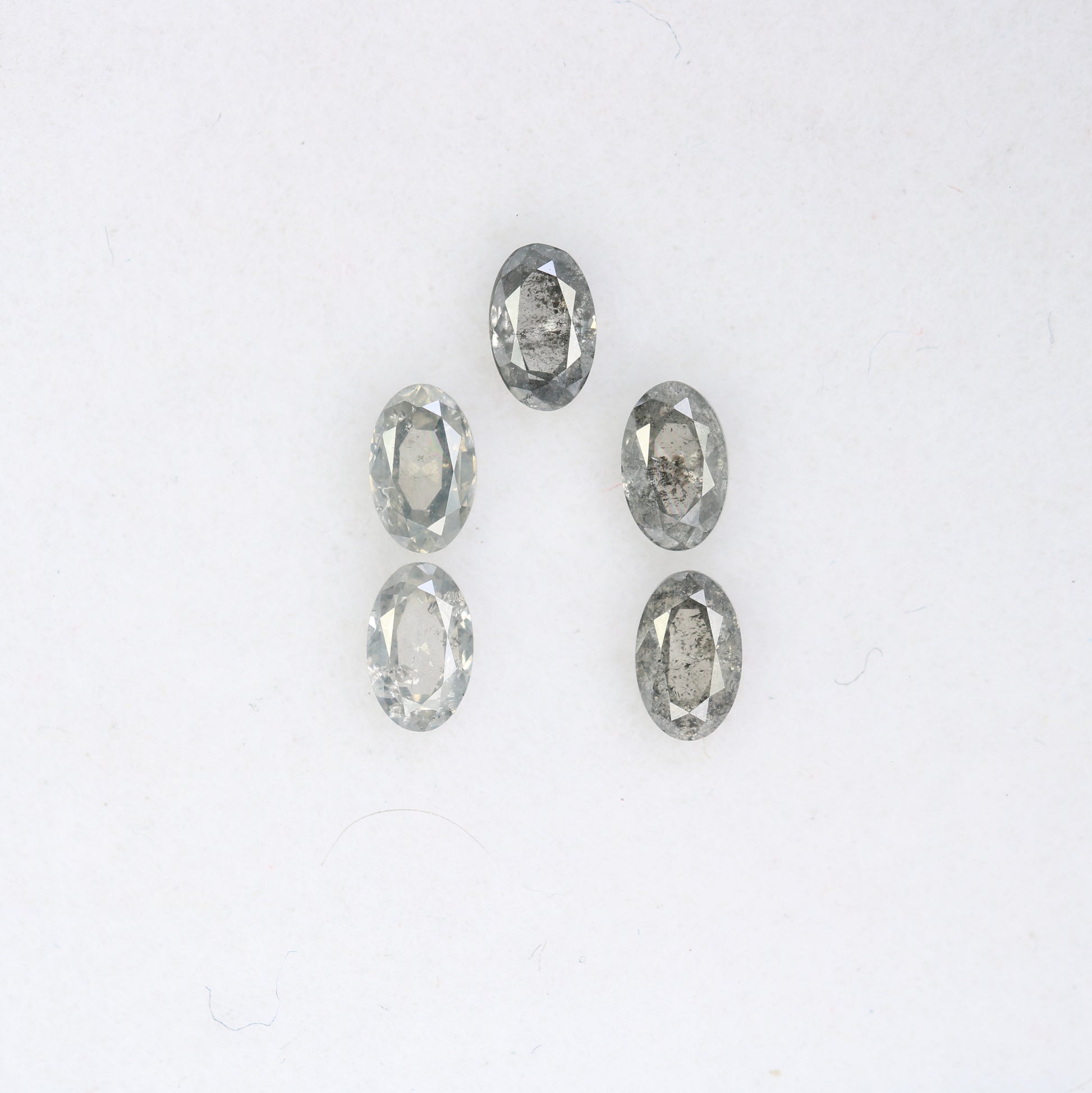 0.70 CT Salt And Pepper Natural Oval Cut Loose Diamond For Engagement Ring - JayKrishna Diamond