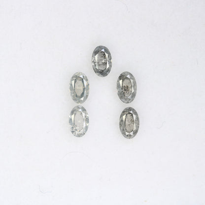 0.70 CT Salt And Pepper Natural Oval Cut Loose Diamond For Engagement Ring - JayKrishna Diamond