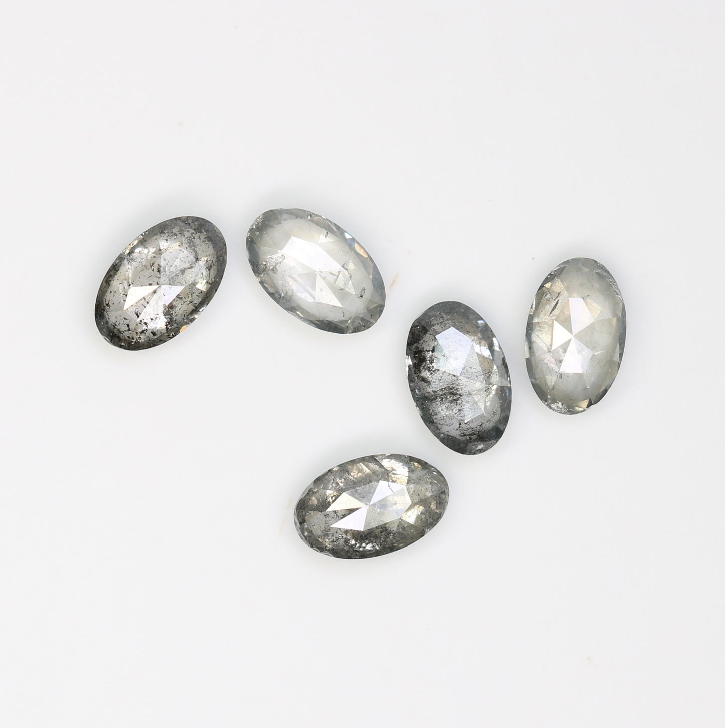 0.70 CT Salt And Pepper Natural Oval Cut Loose Diamond For Engagement Ring - JayKrishna Diamond