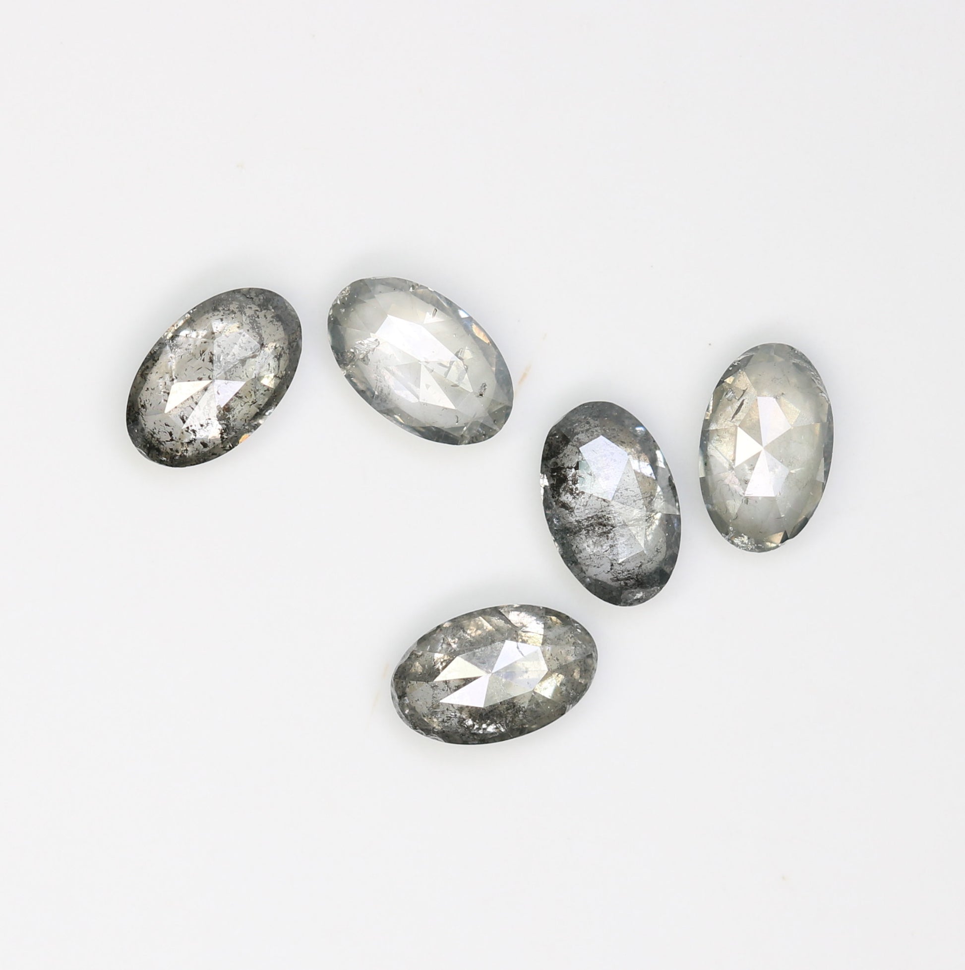 0.70 CT Salt And Pepper Natural Oval Cut Loose Diamond For Engagement Ring - JayKrishna Diamond