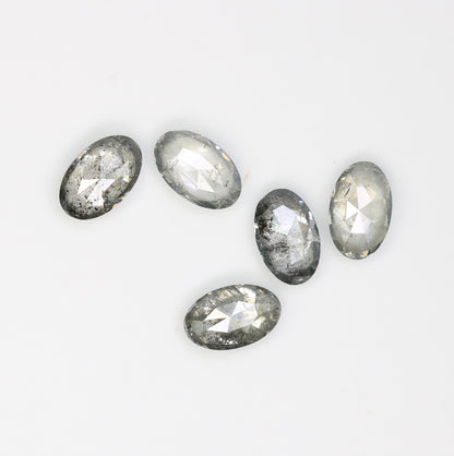 0.70 CT Salt And Pepper Natural Oval Cut Loose Diamond For Engagement Ring - JayKrishna Diamond