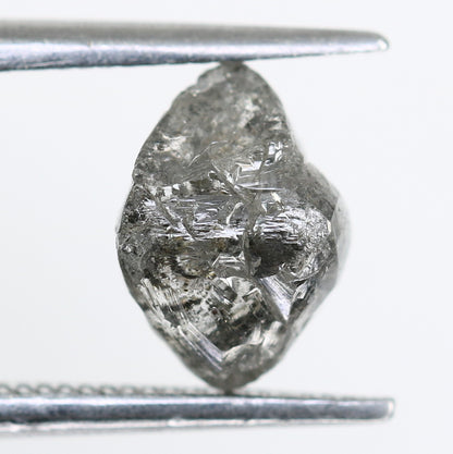 1.45 CT Salt And Pepper Rough Uncut Diamond For Engagement Ring - JayKrishna Diamond