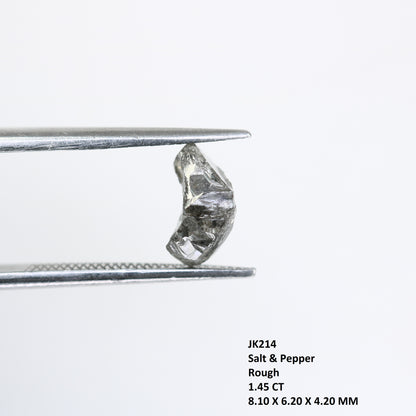 1.45 CT Salt And Pepper Rough Uncut Diamond For Engagement Ring - JayKrishna Diamond
