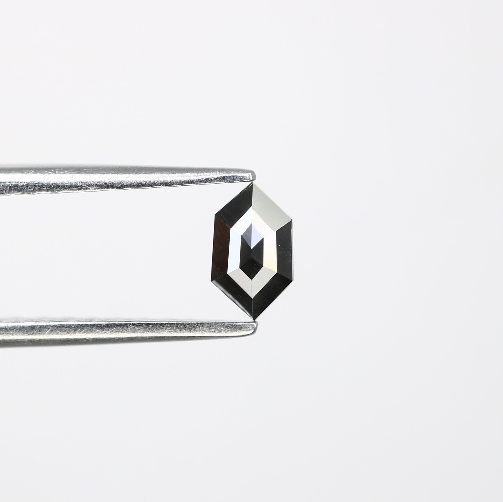 0.32 CT Elongated Hexagon Cut Black Diamond – Perfect for Engagement Rings | Unique Elongated Black Hexagon Diamond - JayKrishna Diamond