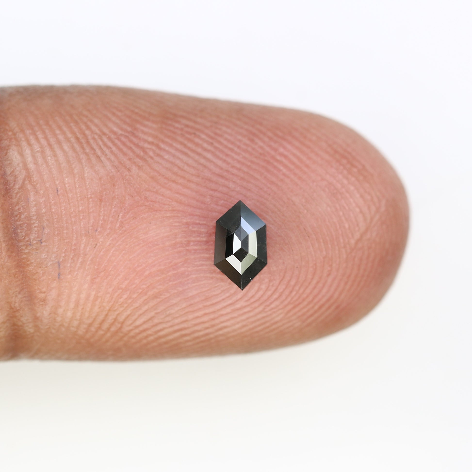 0.32 CT Elongated Hexagon Cut Black Diamond – Perfect for Engagement Rings | Unique Elongated Black Hexagon Diamond - JayKrishna Diamond