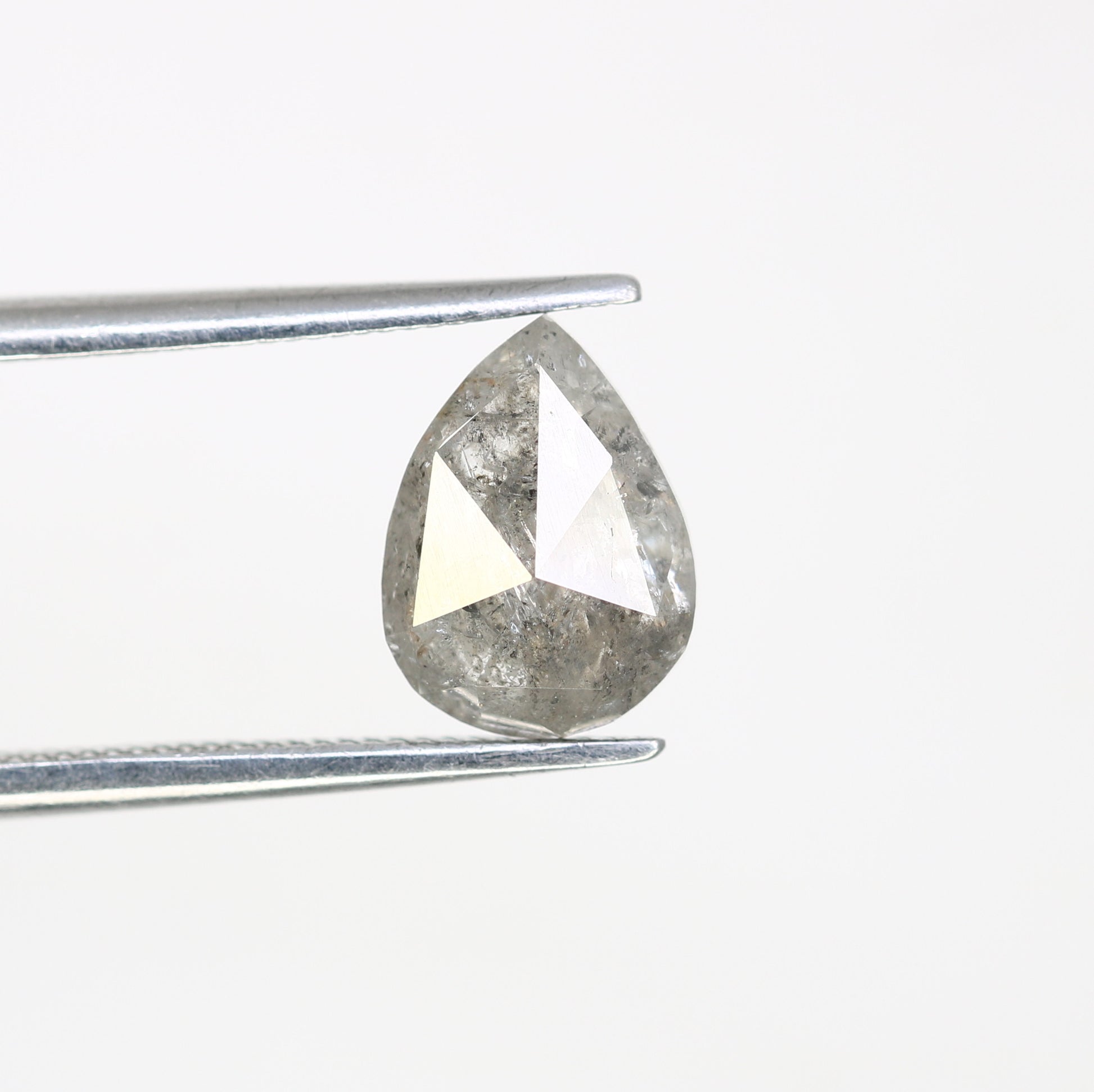 1.78 CT Natural Pear Shape 8.90 MM Salt And Pepper Diamond For Engagement Ring - JayKrishna Diamond