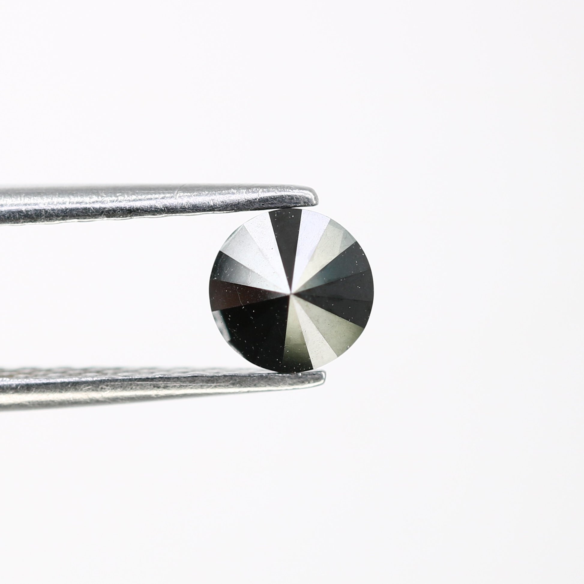 0.69 CT 5.10 x 3.90 MM Natural Black Round Brilliant Cut Diamond For Wedding Ring - JayKrishna Diamond