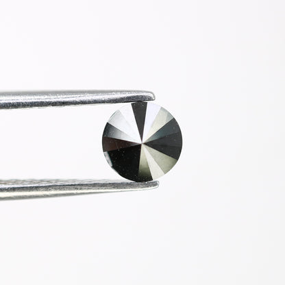 0.69 CT 5.10 x 3.90 MM Natural Black Round Brilliant Cut Diamond For Wedding Ring - JayKrishna Diamond