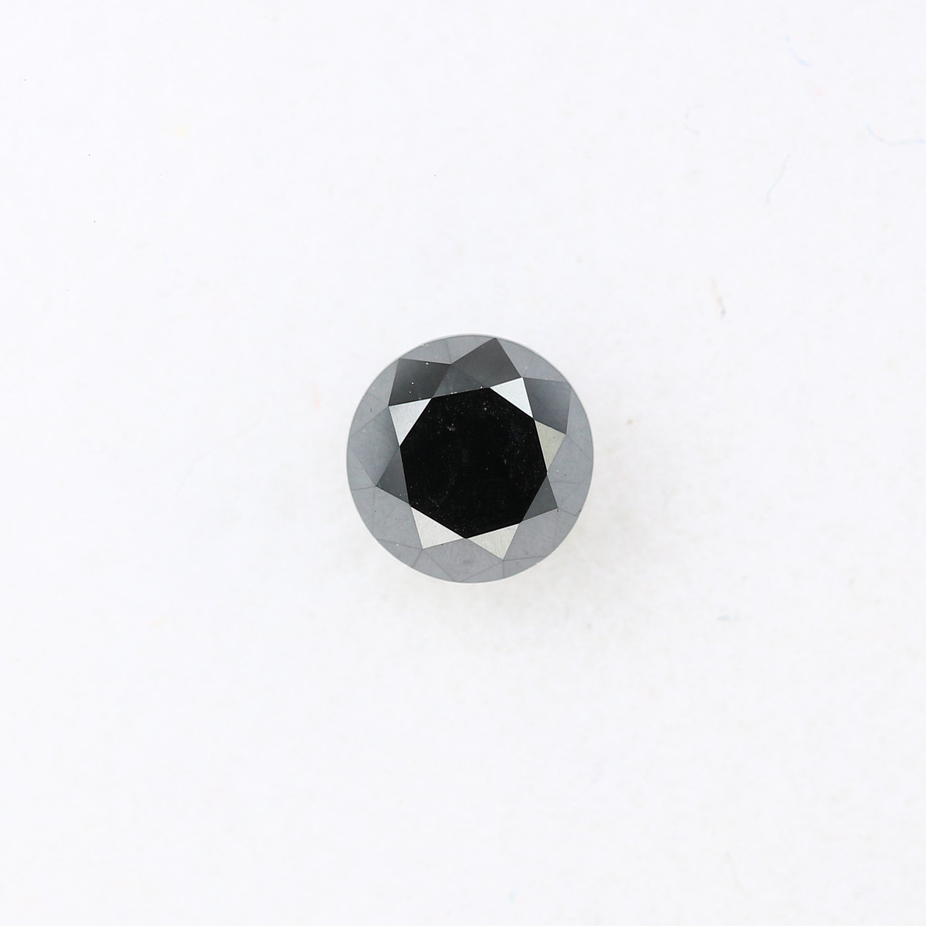 0.69 CT 5.10 x 3.90 MM Natural Black Round Brilliant Cut Diamond For Wedding Ring - JayKrishna Diamond