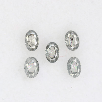 0.39 CT Natural Oval Shape Salt and Pepper Diamond for Custom Engagement Rings, Unique Fine Jewelry & Elegant Bridal Jewelry - JayKrishna Diamond