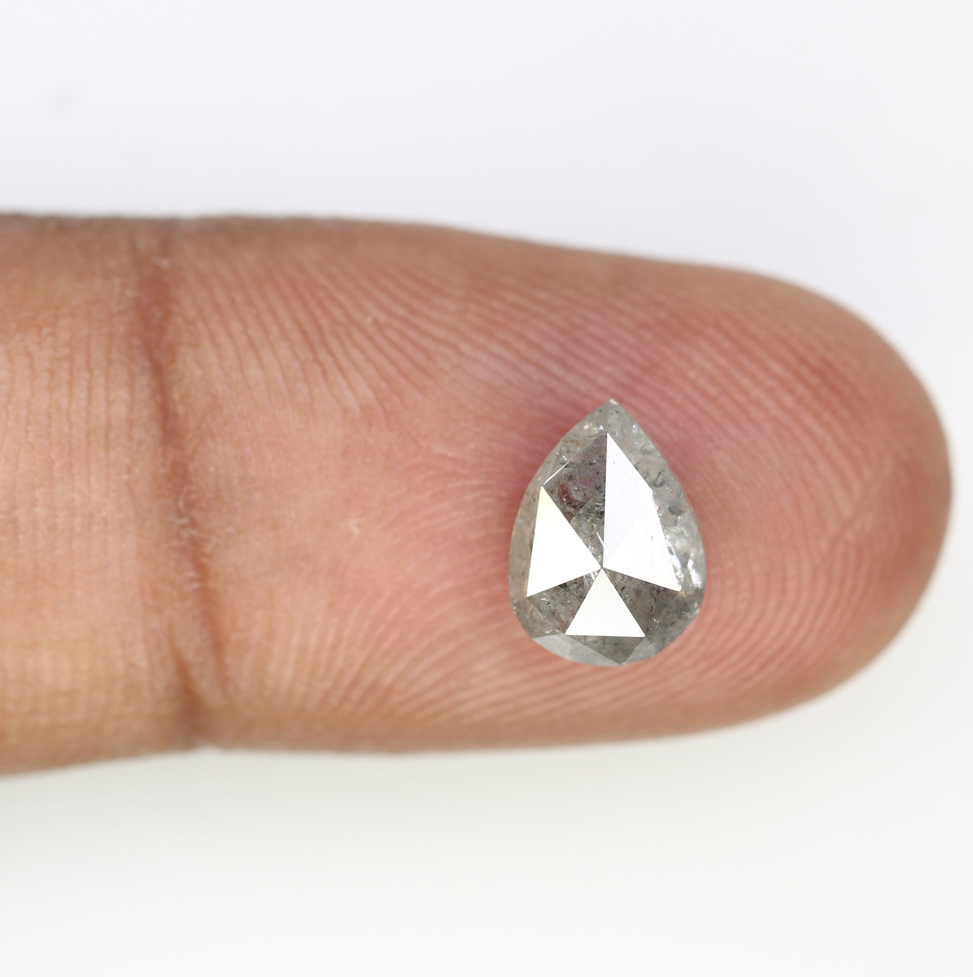 1.78 CT Natural Pear Shape 8.90 MM Salt And Pepper Diamond For Engagement Ring - JayKrishna Diamond