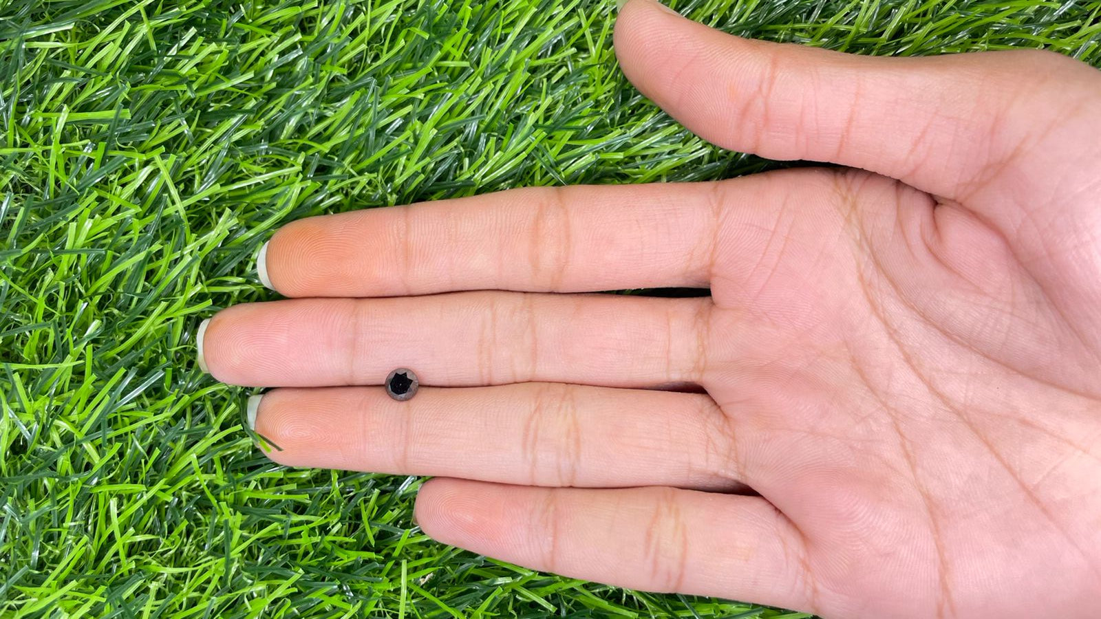 0.69 CT 5.10 x 3.90 MM Natural Black Round Brilliant Cut Diamond For Wedding Ring - JayKrishna Diamond