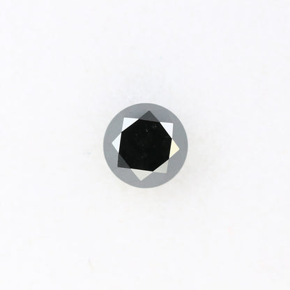 0.69 CT 5.00 MM Round Brilliant Cut Black Loose Diamond For Wedding Ring - JayKrishna Diamond