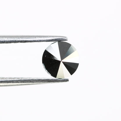 0.72 CT 5.10 MM Natural Round Brilliant Cut Black Loose Diamond For Wedding Ring - JayKrishna Diamond