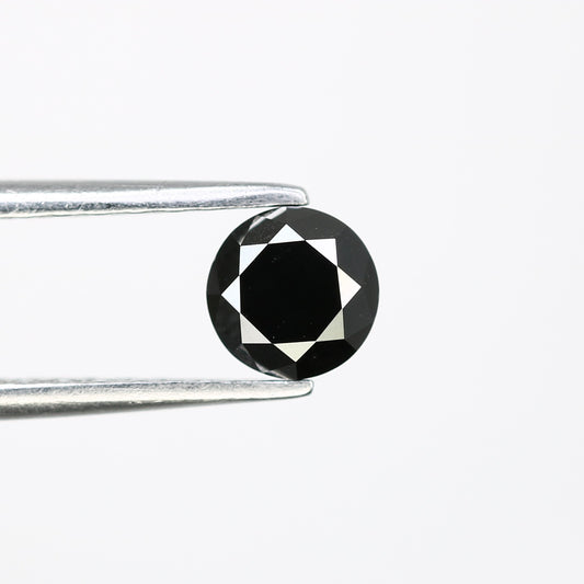 0.65 CT 5.00 MM Black Natural Round Brilliant Cut Loose Diamond for Wedding Ring - Unique Gemstone for Custom Bridal Jewelry - JayKrishna Diamond