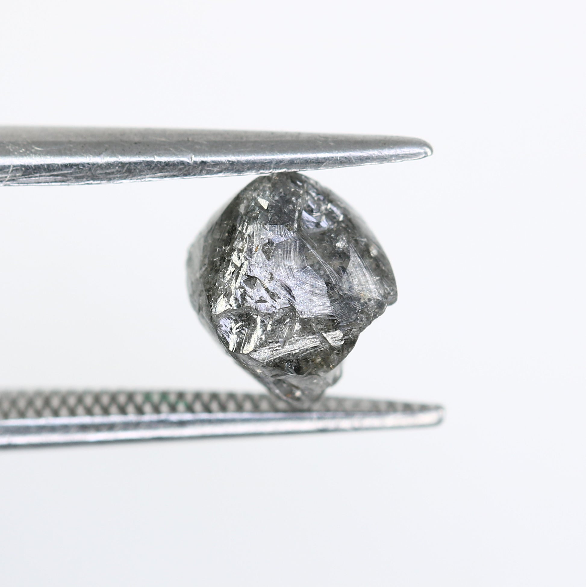 2.02 CT Raw Uncut Salt And Pepper Rough Diamond For Engagement Ring - JayKrishna Diamond