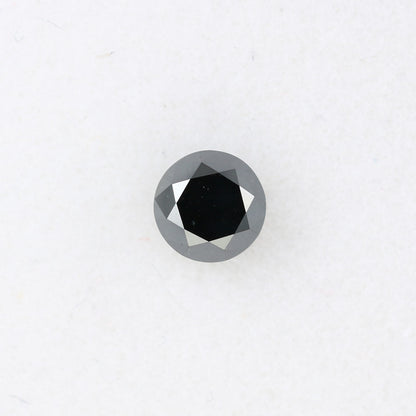 0.65 CT 5.00 MM Black Natural Round Brilliant Cut Loose Diamond for Wedding Ring - Unique Gemstone for Custom Bridal Jewelry - JayKrishna Diamond