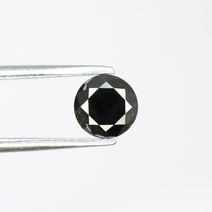 0.68 CT 5.10 MM Black Round Brilliant Cut Loose Diamond for Wedding Ring - Unique Gemstone for Custom Bridal Jewelry Designs - JayKrishna Diamond