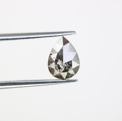 1.15 CT Pear Shape 7.70 MM Salt And Pepper Diamond For Engagement Ring - JayKrishna Diamond