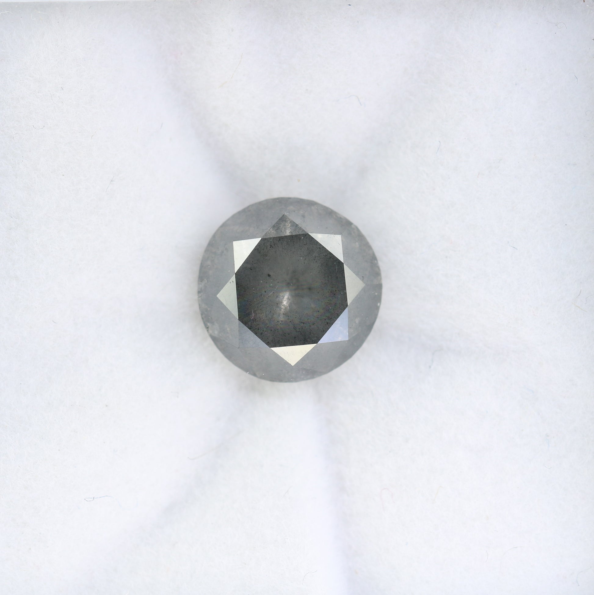 4.57 CT Salt And Pepper Loose Round Brilliant Cut Diamond For Galaxy Ring - JayKrishna Diamond