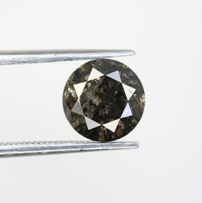 2.09 CT Loose Round Brilliant Cut Salt And Pepper Diamond For Galaxy Ring - JayKrishna Diamond